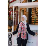 Eye Candy Georgette Chiffon Hijab Scarf – Red – Elegant Everyday Style with Premium Fabric & Exclusive Designs, Extra Long 300cm x 70cm for Versatile Styling - Eye candy