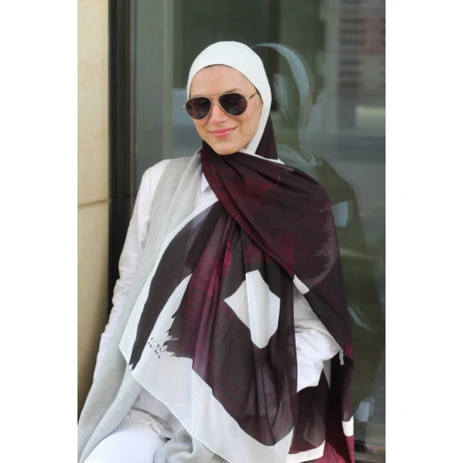 حجاب كاين جورجيت شيفون: شال بورغندي ناعم وأنيق للاستخدام اليومي. مقاس إضافي 300x70 سم لتصفيفات متعددة. جودة عالية، صنع في مصر حجاب كاين جورجيت شيفون: شال بورغندي ناعم وأنيق للاستخدام اليومي. مقاس إضافي 300x70 سم لتصفيفات متعددة. جودة عالية، صنع في مصر