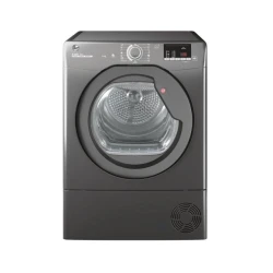 مجفف ملابس هوفر H-Dry 300 – مكثف بسعة 9 كجم – لون أنثراسايت – مزود بتقنيات الواي فاي والبلوتوث للتحكم الذكي، لتجفيف الملابس بفعالية وسهولة مع حماية الأقمشة