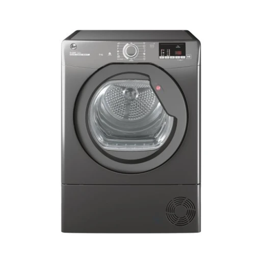 Hoover H-Dry 300 Condenser Dryer – 9kg Capacity – Anthracite Color – Equipped with Wi-Fi and Bluetooth technology for smart control, for efficient and easy drying of clothes while protecting fabrics Hoover H-Dry 300 Condenser Dryer – 9kg Capacity – Anthracite Color – Equipped with Wi-Fi and Bluetooth technology for smart control, for efficient and easy drying of clothes while protecting fabrics