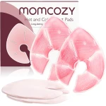عبوات علاج الثدي من Momcozy للأمهات المرضعات - تخفيف ساخن وبارد، وردي - موم كوزي
