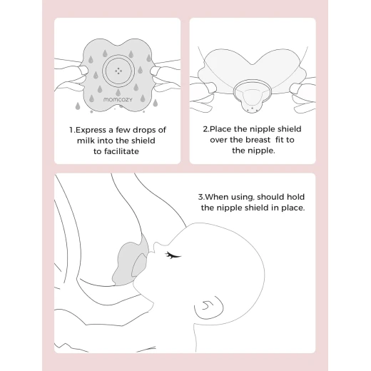واقي حلمة الأمومة الزهري 20 ملم للأمهات المرضعات - خالٍ من مادة BPA/BPS - موم كوزي - Image 5