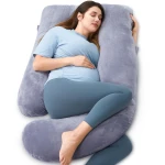 Momcozy U-Shaped Full Body Maternity Pillow with Removable Cover for Pregnancy - Momcozy