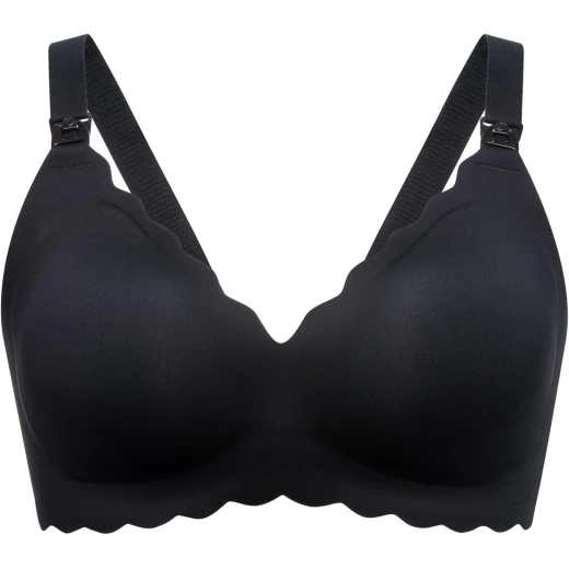 Momcozy YN46 Seamless Floral Nursing Bra with Jelly Strip - for Breastfeeding Mothers Black Medium Momcozy YN46 Seamless Floral Nursing Bra with Jelly Strip - for Breastfeeding Mothers Black Medium
