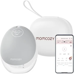 Momcozy M9 Single Hands-Free Breast Pump - 24mm Portable Grey for Discreet Pumping