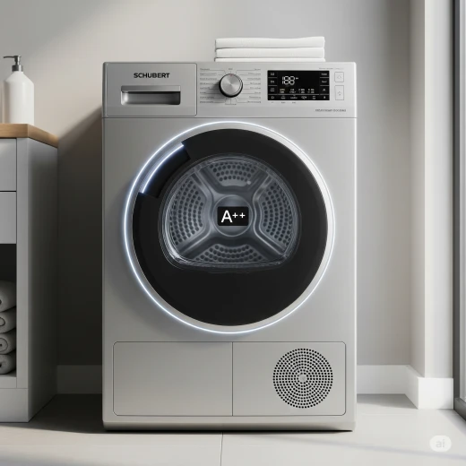 Schubert DHP10S Heat Pump Dryer 10kg A++ Silver - Efficient Laundry Schubert DHP10S Heat Pump Dryer 10kg A++ Silver - Efficient Laundry
