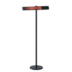 Electric Patio Heater 2500W Carbon Rose Golden Tube Black with Remote Control