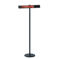 Electric Patio Heater 2500W Carbon Rose Golden Tube Black with Remote Control