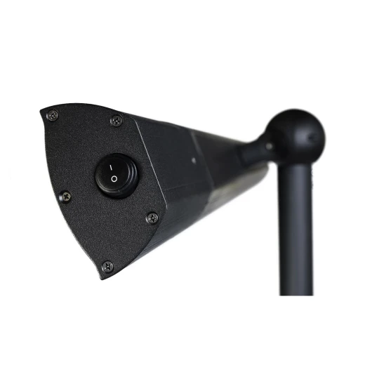 Electric Patio Heater 2500W Carbon Rose Golden Tube Black with Remote Control - Image 2