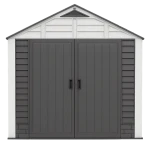 Heavy-Duty Resin Outdoor Storage Shed 215x215x210cm with Gable Roof - Waterproof