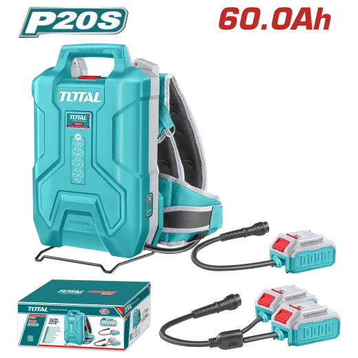 TOTAL 60.0Ah Lithium Ion Backpack Battery 20V/20V+20V Cordless Power Tool TOTAL 60.0Ah Lithium Ion Backpack Battery 20V/20V+20V Cordless Power Tool
