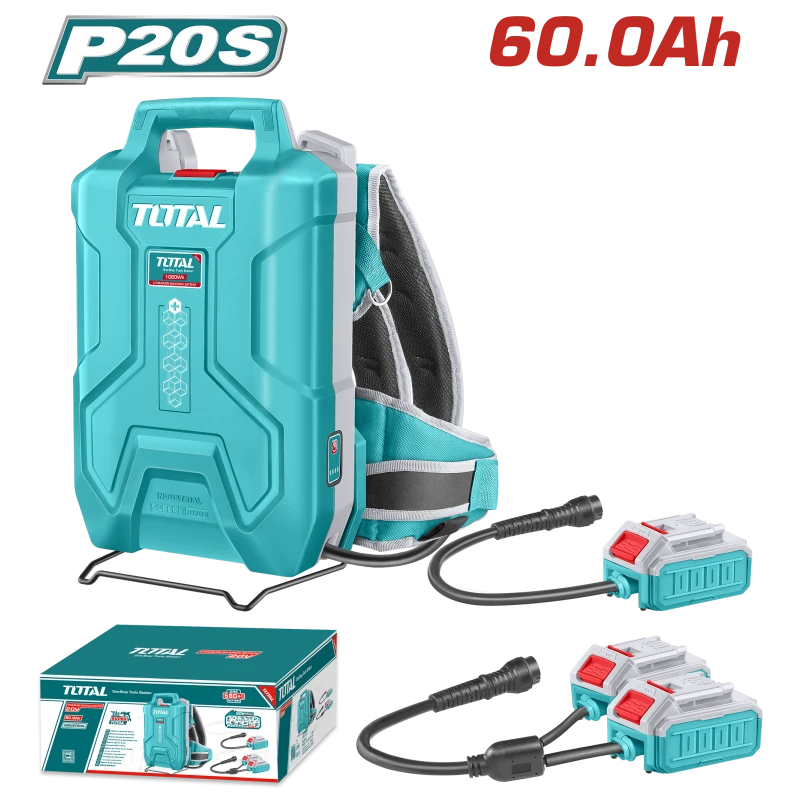 TOTAL 60.0Ah Lithium Ion Backpack Battery 20V/20V+20V Cordless Power Tool - Total