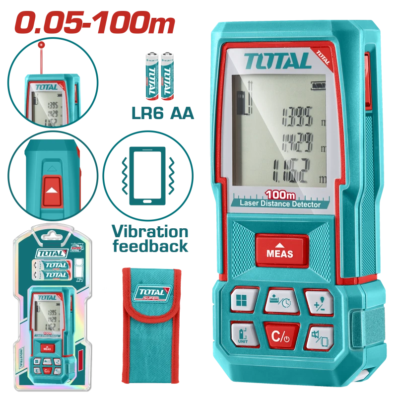 TOTAL Laser Distance Detector 0.05-100m (TMT51036) - Total
