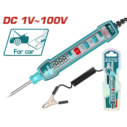 TOTAL Automotive Digital Circuit Tester with Backlight & Flashlight