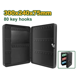 JADEVER Key Cabinet 80 Key Capacity Steel Wall/Floor Mount Security