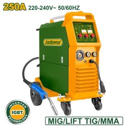 JADEVER Inverter MIG/MMA/Lift TIG Welding Machine – 250A, Multi-Process, Built-In Wire Feeder (JDGTMWA25)