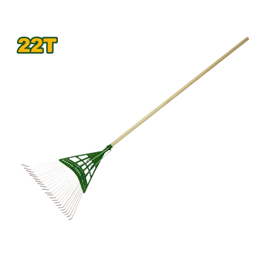 Jadever 22-Tooth Poly Steel Leaf Rake with 1200mm Handle for Garden Debris Jadever 22-Tooth Poly Steel Leaf Rake with 1200mm Handle for Garden Debris