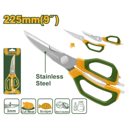 مقص مطبخ متعدد الوظائف من Jadever مقاس 225 ملم من الفولاذ المقاوم للصدأ (JDSX1605)