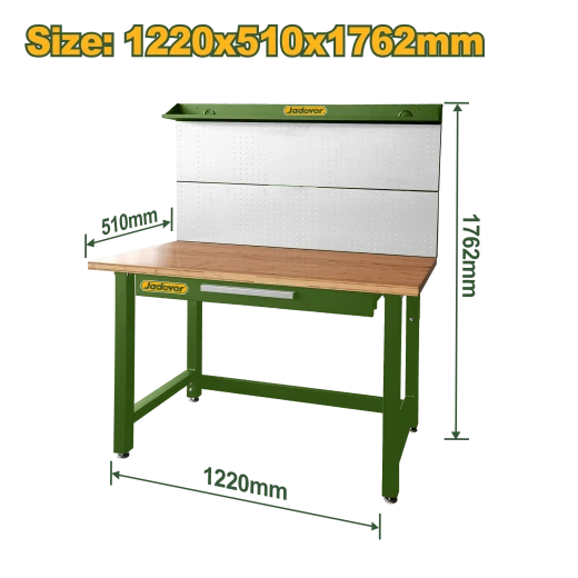 Jadever Steel Work Bench 1220mm with Drawer & Pegboard (JDCS5A03) Jadever Steel Work Bench 1220mm with Drawer & Pegboard (JDCS5A03)