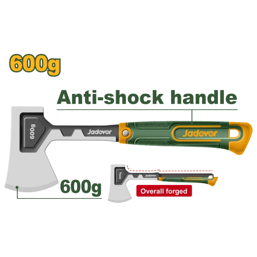 JADEVER Steel Axe 600g, Drop-Forged One-Piece Design | JDHM8166 JADEVER Steel Axe 600g, Drop-Forged One-Piece Design | JDHM8166