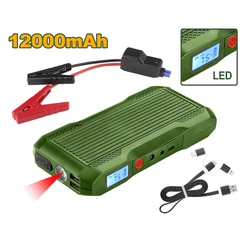 جهاز تشغيل السيارة ليثيوم أيون 12000mAh | 12V (JDLY1512) من جادفر - جادفر