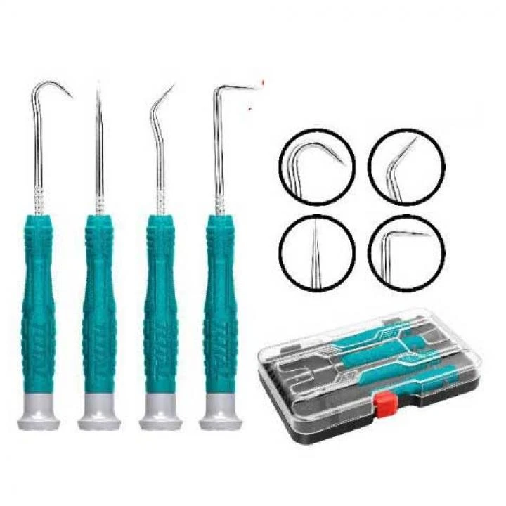 Total TPHSK0401 Pick and Hook Set – 4-Piece Hardware Tool Kit for Precision Tasks - Total
