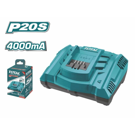 Total fast intelligent 20V battery charger – quick charge for lithium-ion power tools Total fast intelligent 20V battery charger – quick charge for lithium-ion power tools