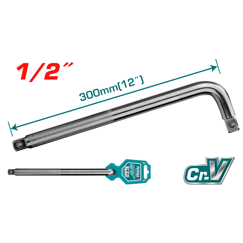 Total 1/2" DR. L-Handle (THLHD12121) – Durable and Comfortable Ratchet Handle Tool - Total