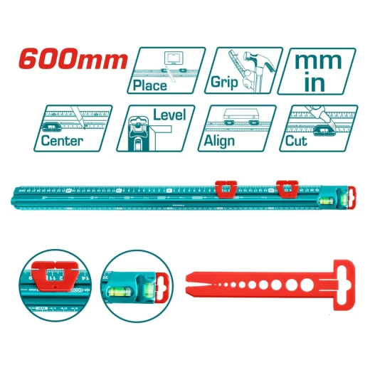 TOTAL Measure Mate 600mm Compact Measuring Tape, Accurate, Durable, Lightweight for Precise Measurements TOTAL Measure Mate 600mm Compact Measuring Tape, Accurate, Durable, Lightweight for Precise Measurements