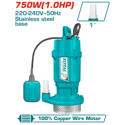 TOTAL Submersible Pump (TWP67506) – Versatile and Durable Electric Water Pump for Clean or Slightly Dirty Water