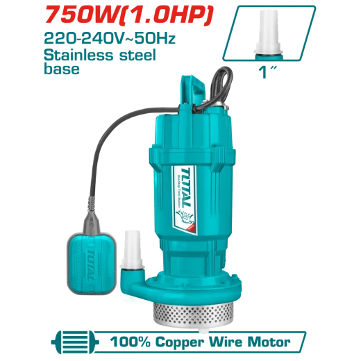 TOTAL Submersible Pump (TWP67506) – Versatile and Durable Electric Water Pump for Clean or Slightly Dirty Water TOTAL Submersible Pump (TWP67506) – Versatile and Durable Electric Water Pump for Clean or Slightly Dirty Water