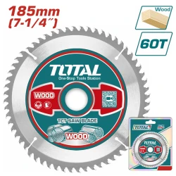 TOTAL TCT Saw Blade for Wood 185mm (7-1/4"), 60 Teeth (TAC231413)