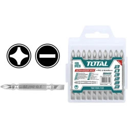 مجموعة مفكات 10 قطع (TAC16HL133) رؤوس مغناطيسية من فولاذ S2 بطول 5 سم من توتال