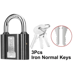 TOTAL 38mm Iron Padlock, Heavy-Duty Security Lock with Hardened Steel Shackle and Multiple Keys for Reliable Protection