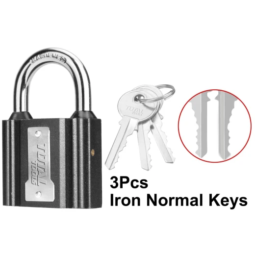 TOTAL 38mm Iron Padlock, Heavy-Duty Security Lock with Hardened Steel Shackle and Multiple Keys for Reliable Protection TOTAL 38mm Iron Padlock, Heavy-Duty Security Lock with Hardened Steel Shackle and Multiple Keys for Reliable Protection
