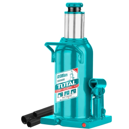Total Hydraulic Bottle Jack 20 Ton (THT109202), Heavy-Duty Lifting Tool with Safety Valve, Adjustable Height & Compact Design Total Hydraulic Bottle Jack 20 Ton (THT109202), Heavy-Duty Lifting Tool with Safety Valve, Adjustable Height & Compact Design
