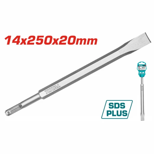 إزميل توتال SDS-PLUS 14x250x20 مم إزميل توتال SDS-PLUS 14x250x20 مم