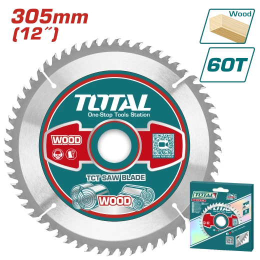 TOTAL TCT Saw Blade 305mm 12" 60T for Wood Cutting (TAC231923) TOTAL TCT Saw Blade 305mm 12" 60T for Wood Cutting (TAC231923)