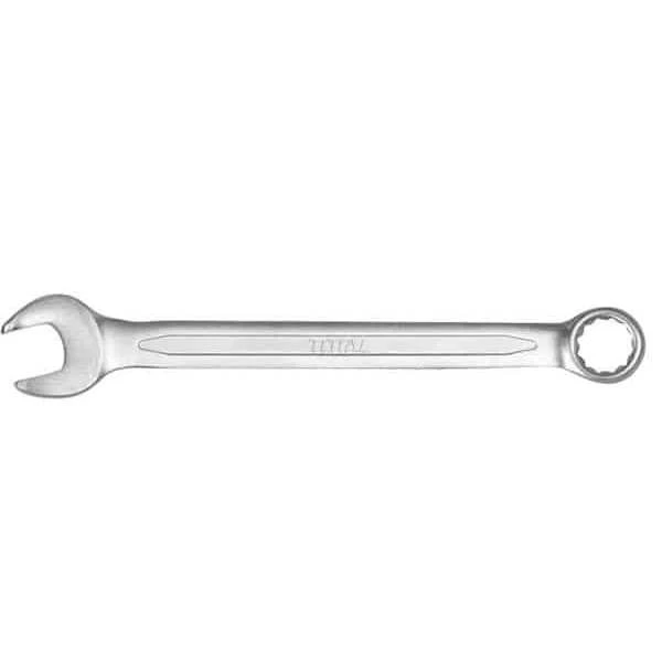 Total 11mm Combination Spanner, Chrome Vanadium Steel, 12-Point Ring End, Ergonomic Handle - Total