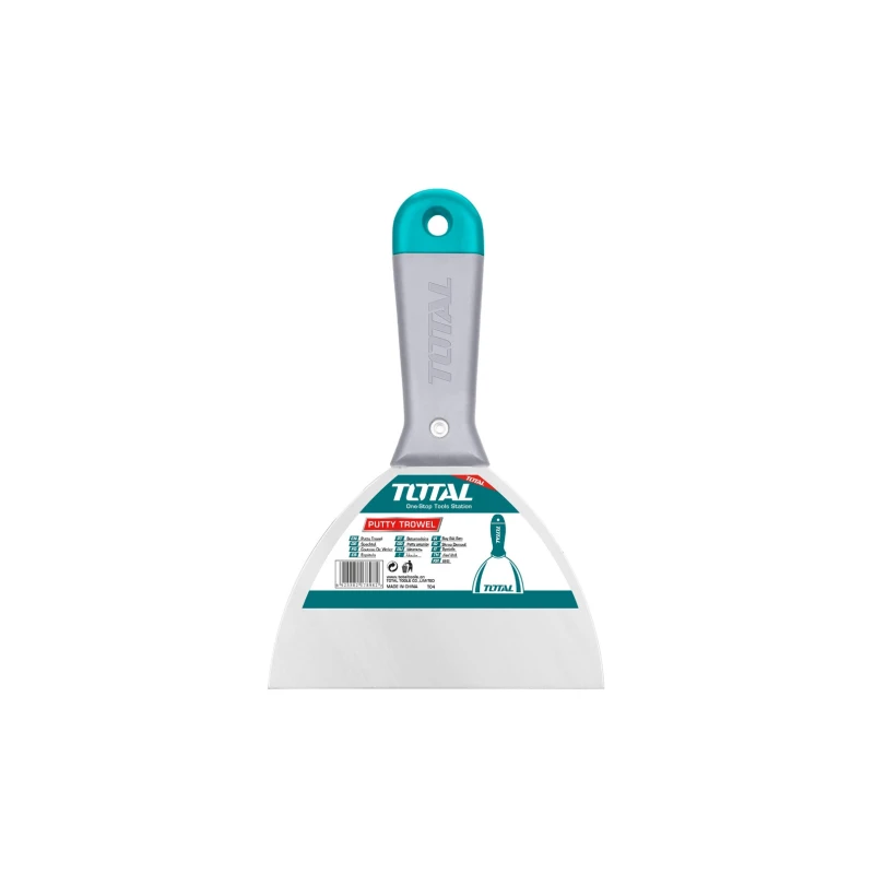 TOTAL Putty Trowel 150mm (6 inch) – Durable Tool for Applying Wall Putty, Fillers, and Surface Finishing - Total