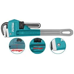 Total 14-inch Pipe Wrench heavy-duty adjustable wrench for plumbing repair gripping and turning pipes