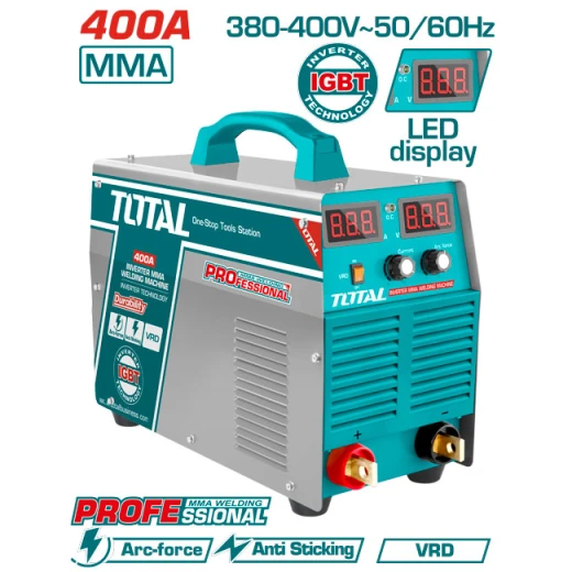 TOTAL Inverter MMA Welding Machine 400A Three Phases (TW24003) TOTAL Inverter MMA Welding Machine 400A Three Phases (TW24003)