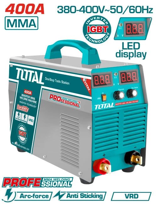 TOTAL Inverter MMA Welding Machine 400A Three Phases (TW24003) - Total