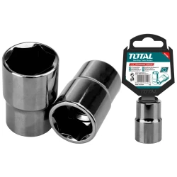 TOTAL 1/2" Drive 27mm Hex Socket, Durable and Heavy-Duty Tool for Maintenance and Repair