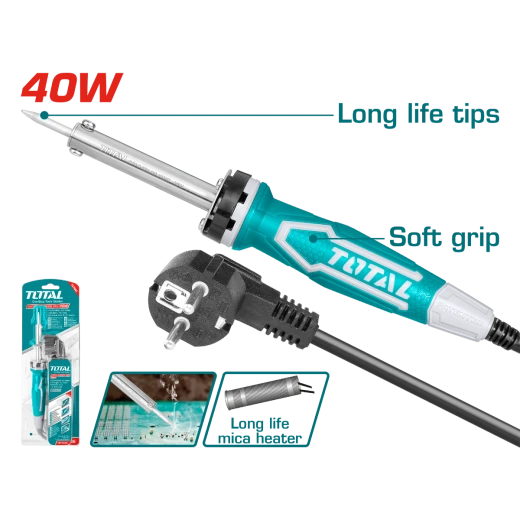 Total Electric Soldering Iron 40W (TET1406) for Electronics & DIY Projects Total Electric Soldering Iron 40W (TET1406) for Electronics & DIY Projects