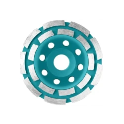 TOTAL Double Raw Cup Grinding Wheel 180mm (7"), High-Performance Segment Design for Fast Material Removal, Durable & Low-Vibration, Ideal for Concrete and Masonry