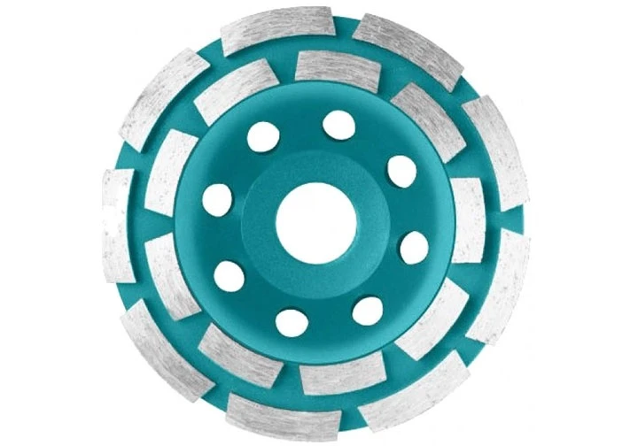 TOTAL Double Raw Cup Grinding Wheel 180mm (7"), High-Performance Segment Design for Fast Material Removal, Durable & Low-Vibration, Ideal for Concrete and Masonry - Total