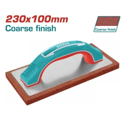 TOTAL Fine Rubber Float 230x100mm – High-Quality Rubber Float for Grouting, Plastering, and Finishing Work