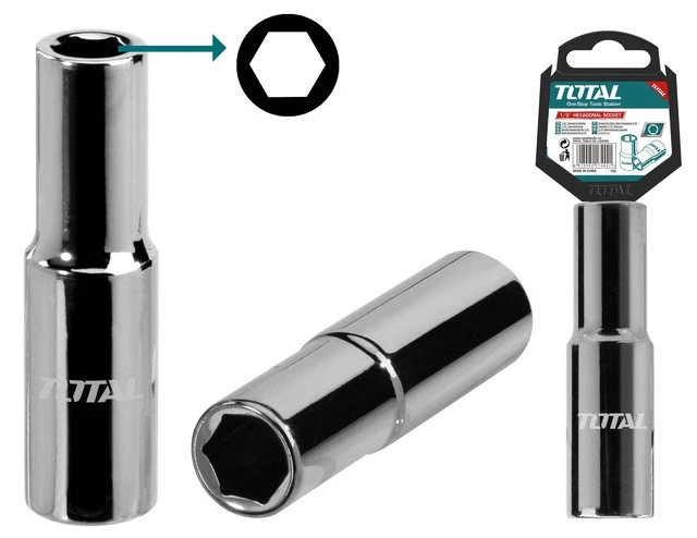 TOTAL 1/2" Deep Hexagonal Socket 19mm (THTST12193L) – Durable Hardware - Total