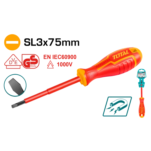 Total Insulated Screwdriver – Safe and Durable Tool for Electrical Work Total Insulated Screwdriver – Safe and Durable Tool for Electrical Work